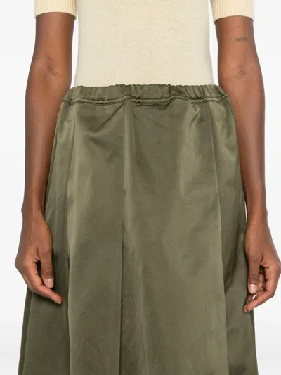 Sofie D'hoore Pleated Midi Skirt In Green