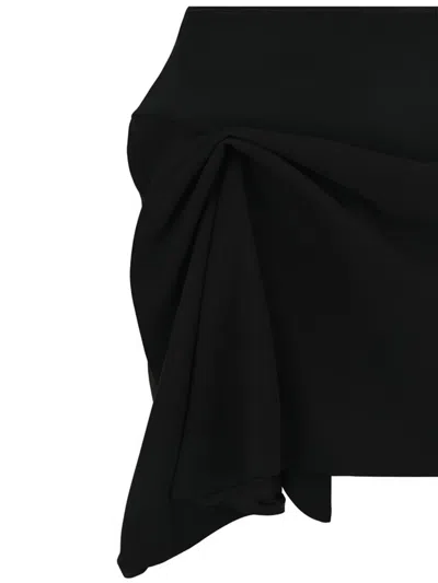 Maticevski Asymmetric Zip-up Mini Skirt In Black