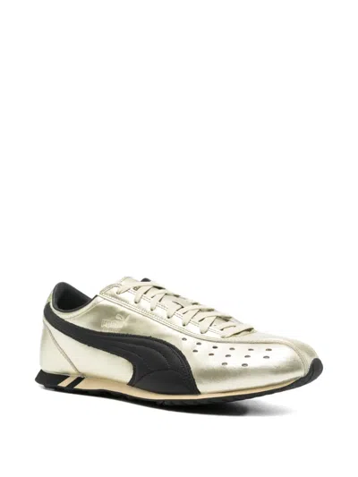 Puma Sprint Metallic Sneakers In Gold