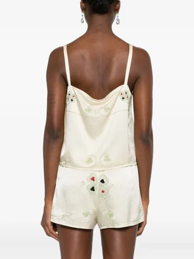 花卉刺绣坦克背心