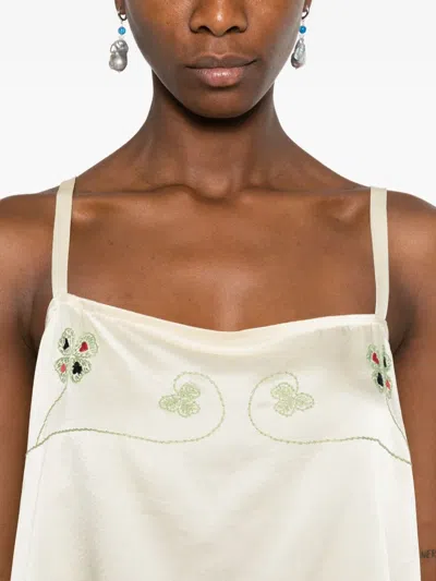 花卉刺绣坦克背心