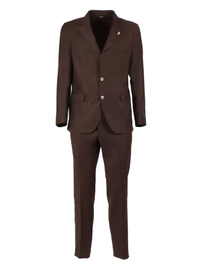 Tombolini Zero Gravity Tailored Blazer In Deep Muted Blue In Brown