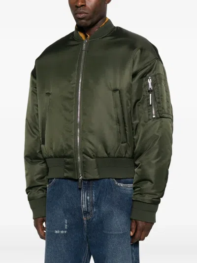 Dsquared2 Zip-front Bomber Jacket In Green
