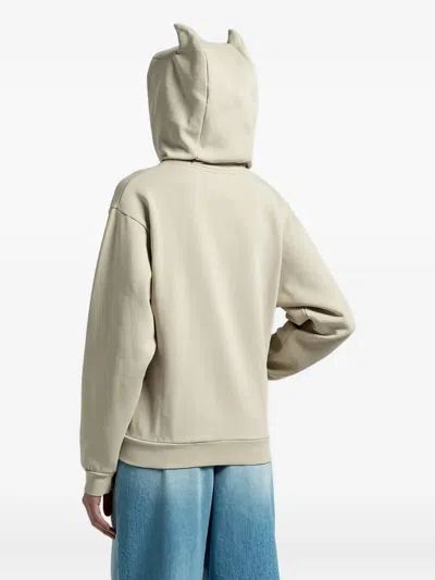 Coperni Logo-print Hoodie In Brown