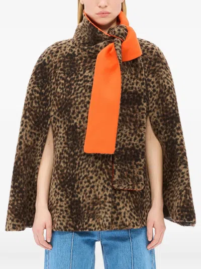 Msgm Coats Brown In Brown