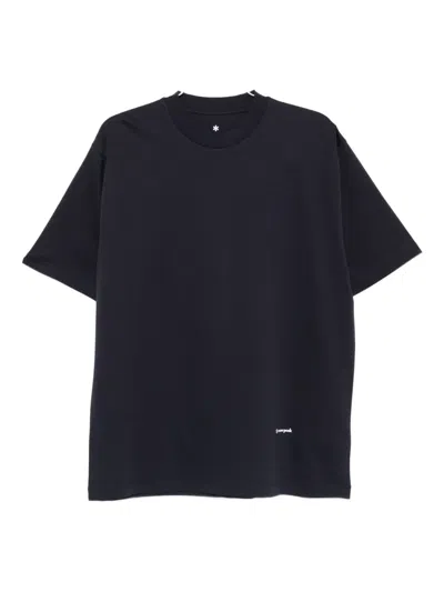 Snow Peak Crew-neck Short-sleeve T-shirt In Blue
