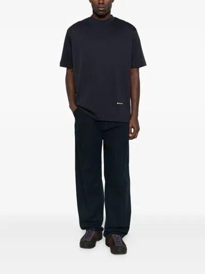 Snow Peak Crew-neck Short-sleeve T-shirt In Blue