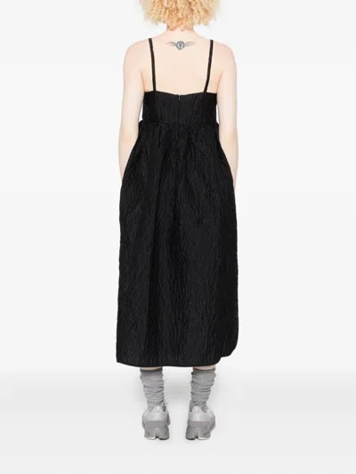 Cecilie Bahnsen Ambra Bow-detail Midi Dress In Black