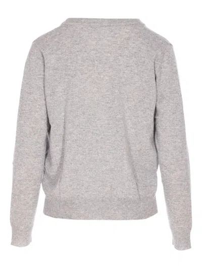 Not Shy Patch-pocket Buttoned Cardigan In Gray