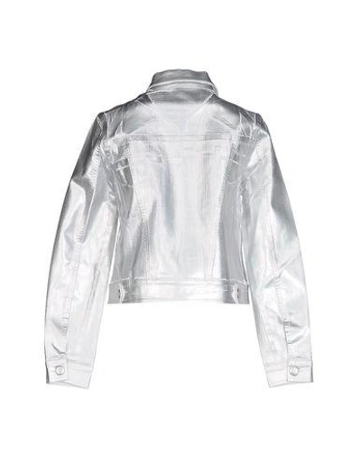 Shop Blumarine Denim Jacket In Silver