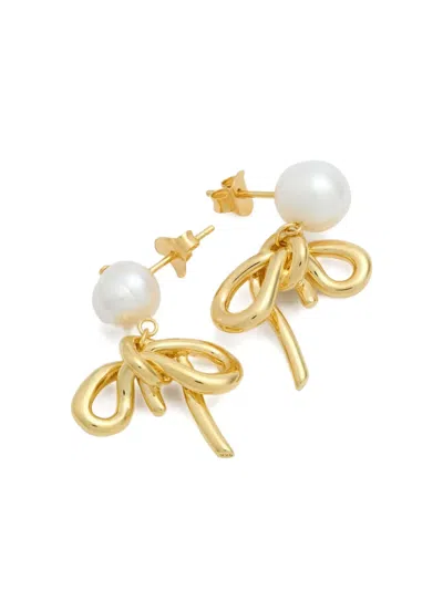 Completedworks 18k Gold-plated Bow Earrings In Gold