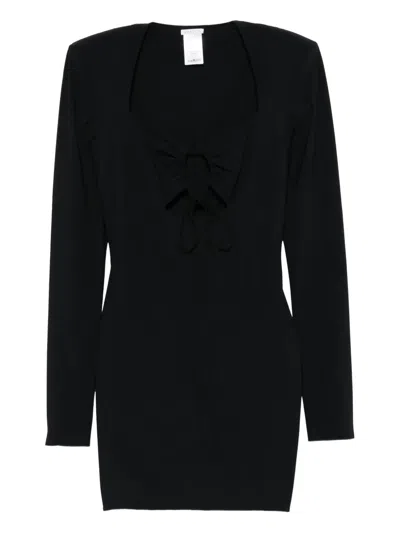 Amazuìn Form-fitting Mini Dress With Central Cut-out Detail In Black ...