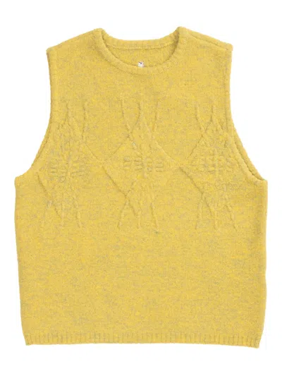 Ader Error Sleeveless Sweater In Yellow