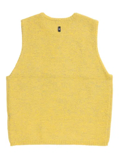 Ader Error Sleeveless Sweater In Yellow
