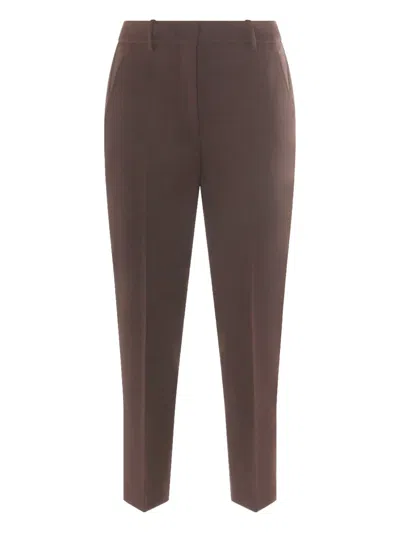 Incotex Elastic-waist Trousers In Brown