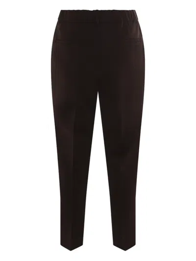 Incotex Elastic-waist Trousers In Brown