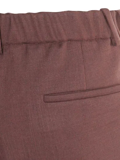 Incotex Elastic-waist Trousers In Brown