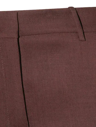 Incotex Elastic-waist Trousers In Brown