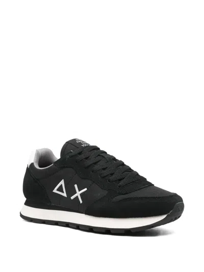 Sun 68 Logo-motif Sneakers In Black