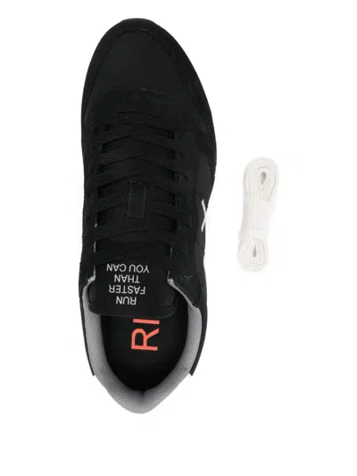 Sun 68 Logo-motif Sneakers In Black