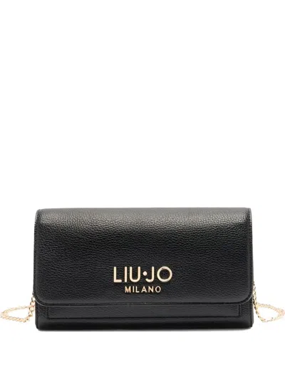 Liu •jo Chain Strap Clutch Bag In Black