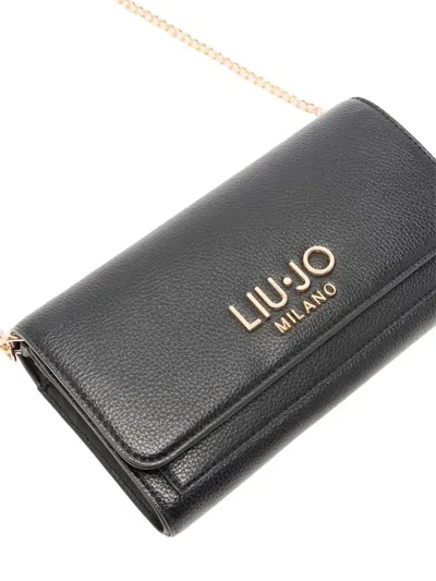 Liu •jo Chain Strap Clutch Bag In Black