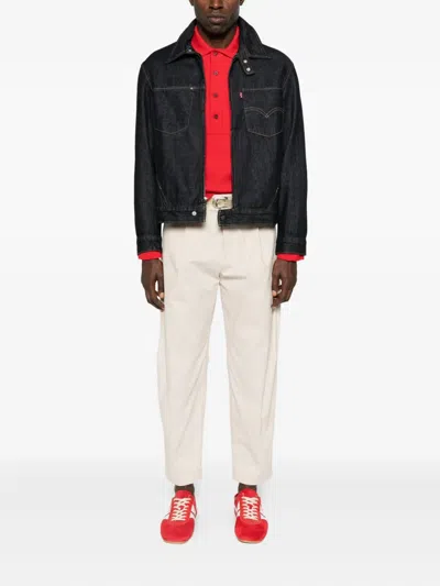 Levi's Zip-front Patch-pockets Denim Jacket In Blue