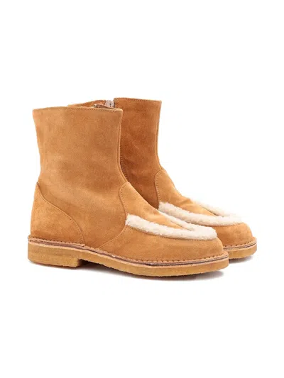 拉链绒面皮中筒靴