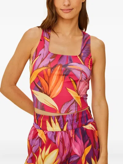 Farm Rio Adidas Birds Of Paradise Bold Pink Tank Top | ModeSens