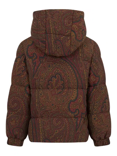 佩斯理印花连帽蓬松夹克