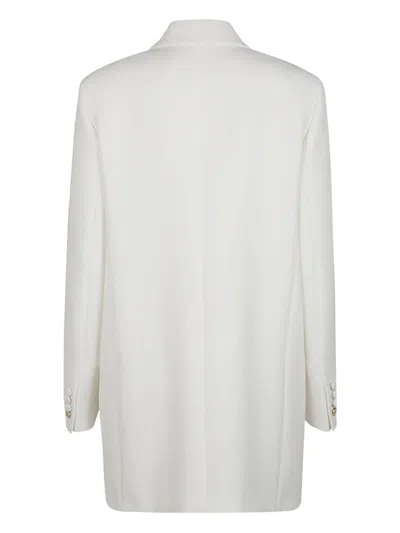 Max Mara Single-breasted Button Blazer In White