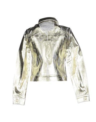 Shop Blumarine Denim Outerwear In Platinum
