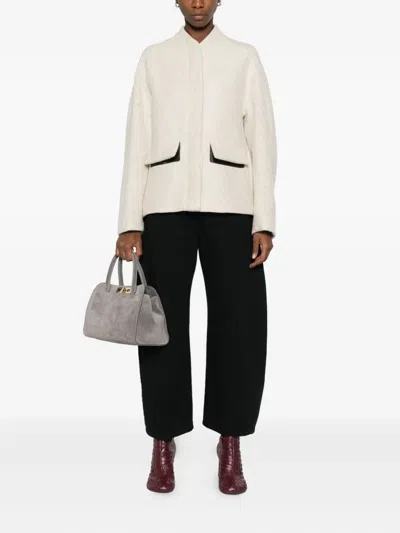 Mark Kenly Domino Tan Herringbone-pattern Pocket Jacket In Neutral