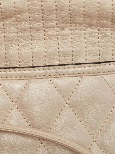 Pre-owned Coach Vintage Leather Crossbody Bag In Neutral