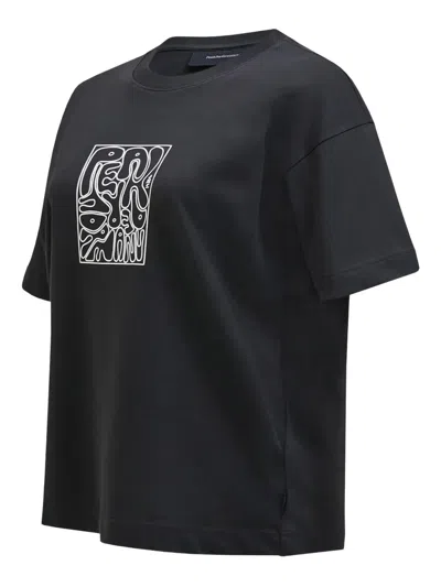 Peak Performance Graphic-print T-shirt In Black