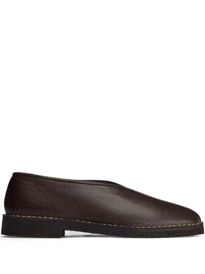 Lemaire Piped Square-toe Loafers In Multi