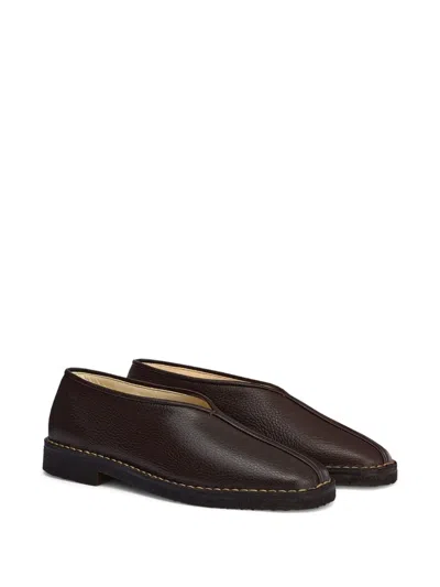 Lemaire Piped Square-toe Loafers In Multi