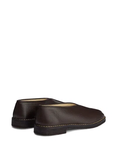 Lemaire Piped Square-toe Loafers In Multi