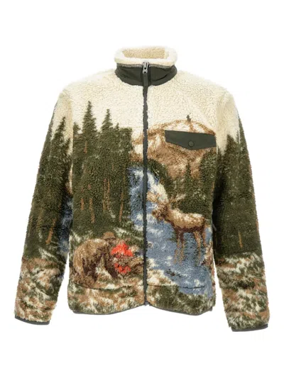 Polo Ralph Lauren Full Zip Jacket High Collar In Brown