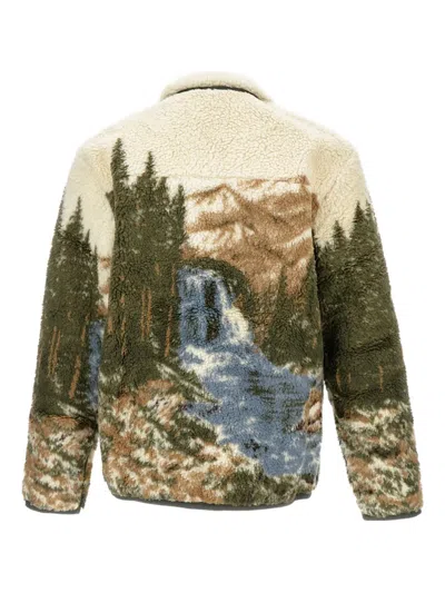 Polo Ralph Lauren Full Zip Jacket High Collar In Brown