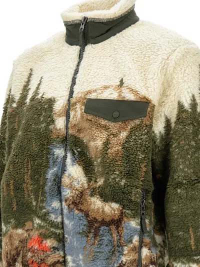 Polo Ralph Lauren Full Zip Jacket High Collar In Brown