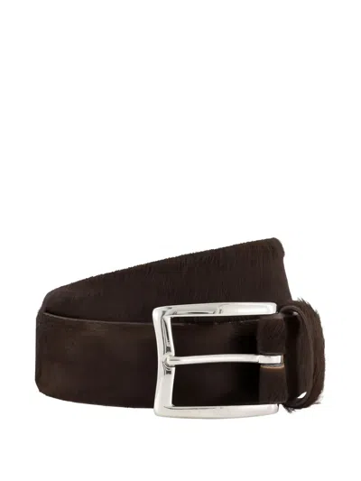 Jacob Cohen Rectangle-buckle Belt In Gold