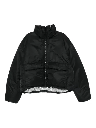Purple Brand Zip-front Flap-pocket Jacket In Black