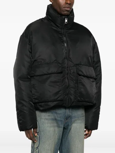 Purple Brand Zip-front Flap-pocket Jacket In Black