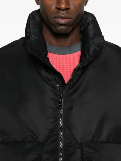 Purple Brand Zip-front Flap-pocket Jacket In Black