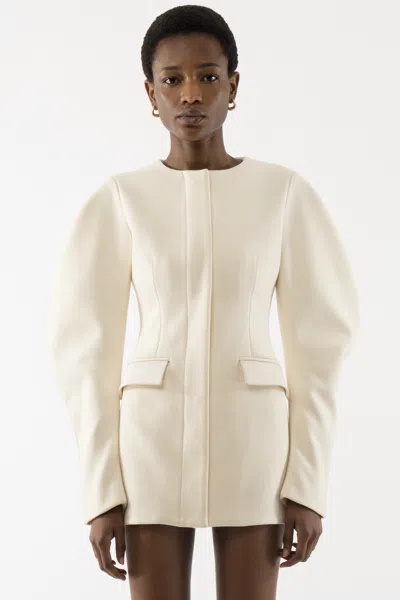 Arakii Sculpted Blazer Dress In White