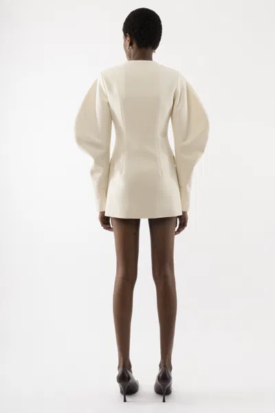 Arakii Sculpted Blazer Dress In White