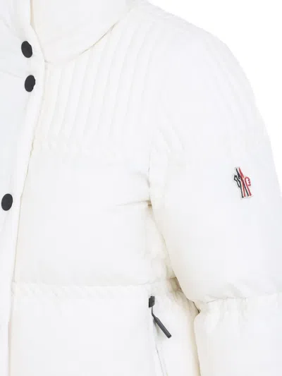 Moncler Anglin Padded Jacket With Logo-patch In White