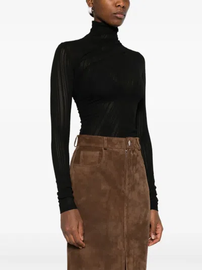 高领连体紧身衣