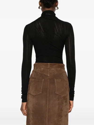 高领连体紧身衣